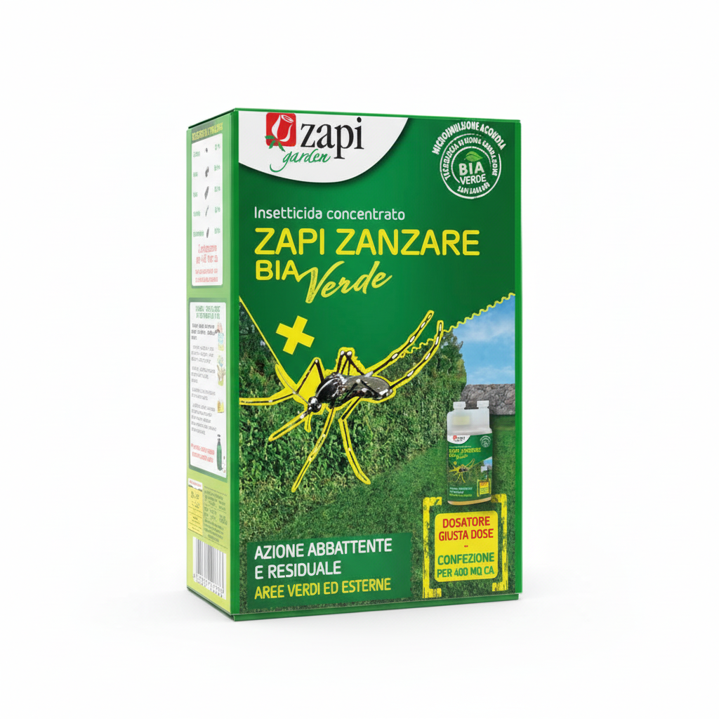 ZAPI ZANZARE BIA VERDE INSETTICIDA CONCENTRATO: FINO A TRE SETTIMANE SENZA ZANZARE. 250Ml