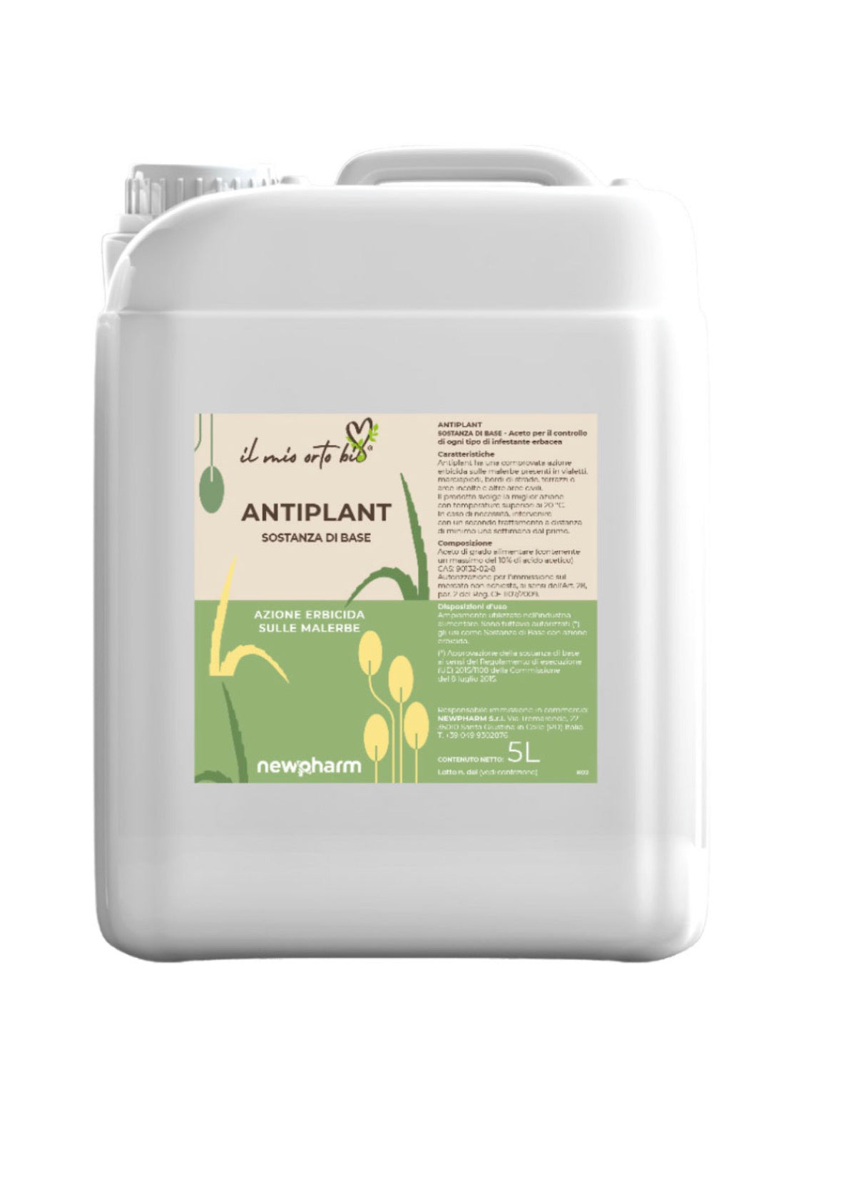 ANTIPLANT
SOSTANZA DI BASE AD AZIONE ERBICIDA 5 litri