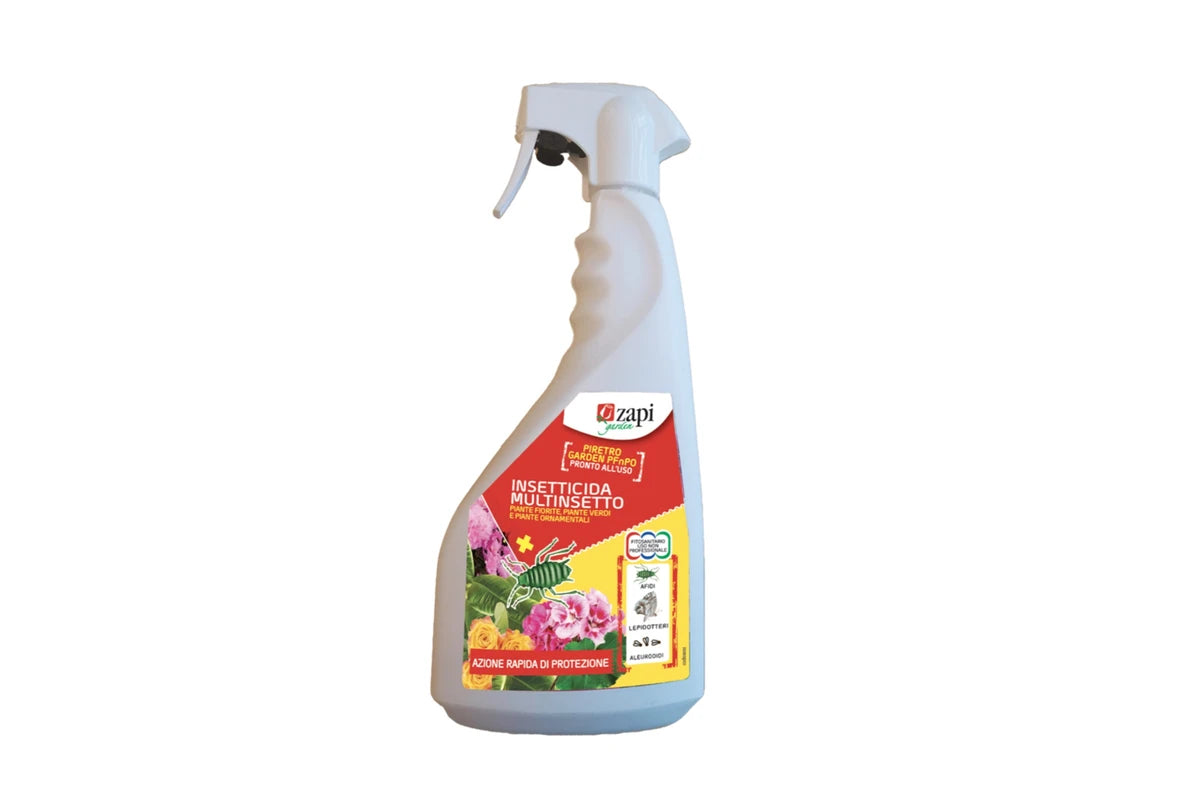 INSETTICIDA MULTINSETTO PFNPO
INSETTICIDA PRONTO ALL’USO A BASE DI PIRETRINE 750ML