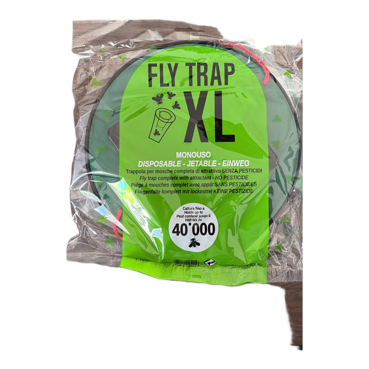 FLY TRAP XL Trappola per mosche completa di attrattivo SENZA PESTICIDI