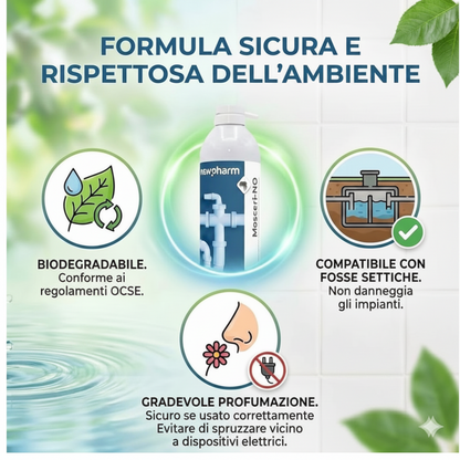 SCHIUMA ATTIVA DALLA GRADEVOLE PROFUMAZIONE PER IL TRATTAMENTO E LA PULIZIA DELLE TUBATURE