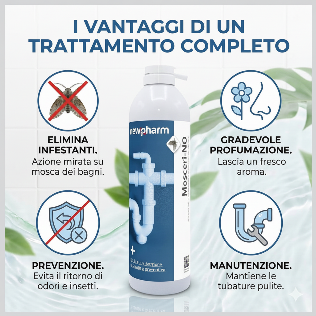 SCHIUMA ATTIVA DALLA GRADEVOLE PROFUMAZIONE PER IL TRATTAMENTO E LA PULIZIA DELLE TUBATURE