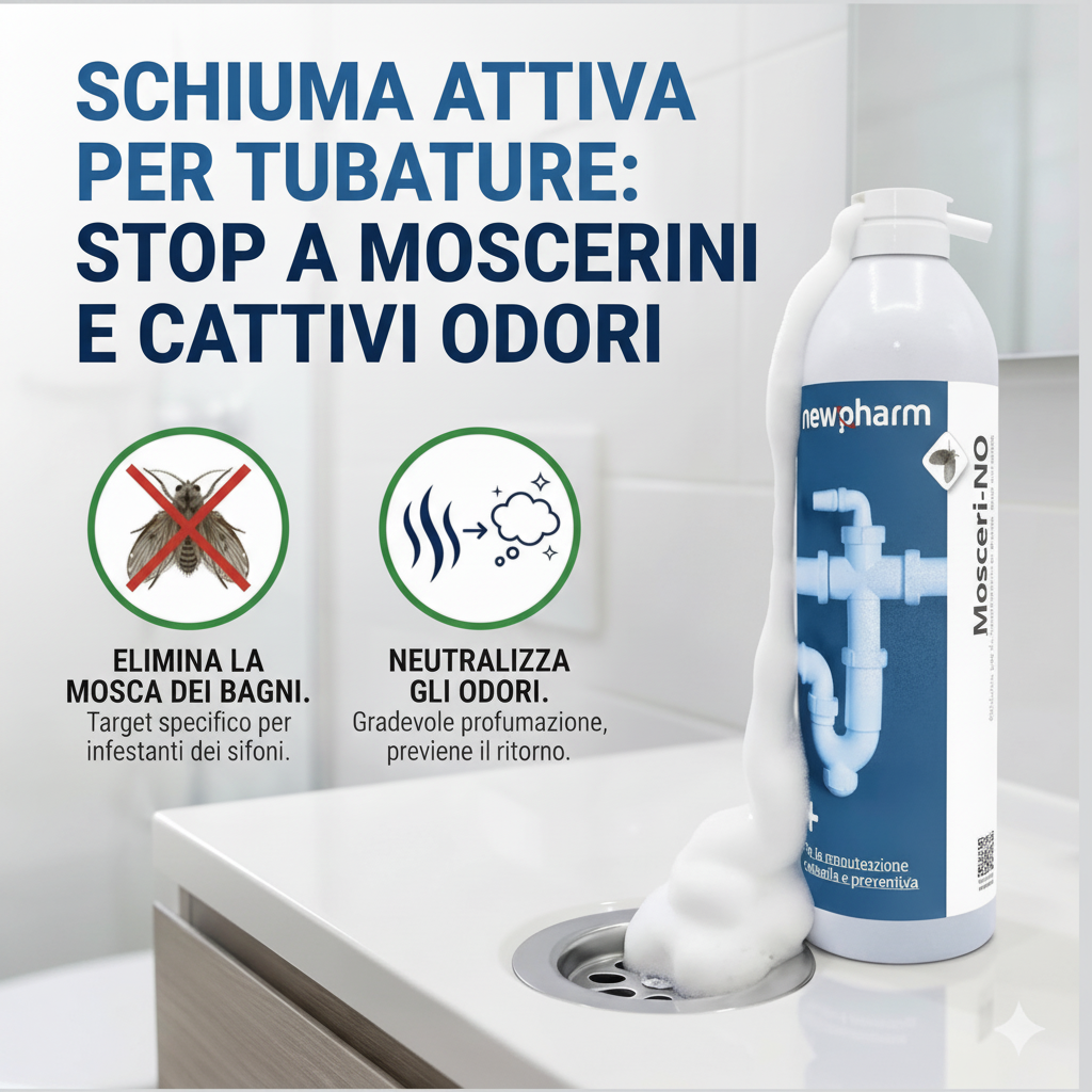 SCHIUMA ATTIVA DALLA GRADEVOLE PROFUMAZIONE PER IL TRATTAMENTO E LA PULIZIA DELLE TUBATURE