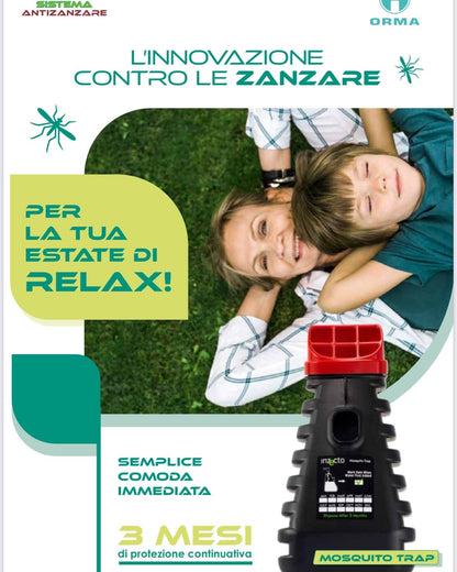 Mosquito trap progettata appositamente per ricreare un ambiente di coltura per le zanzare il più attrattivo possibile e bloccarne lo sviluppo della popolazione.