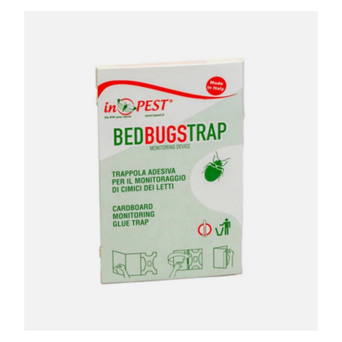 BED BUGS TRAP Trappola adesiva per il monitoraggio della cimice dei letti confezione 10 trappole