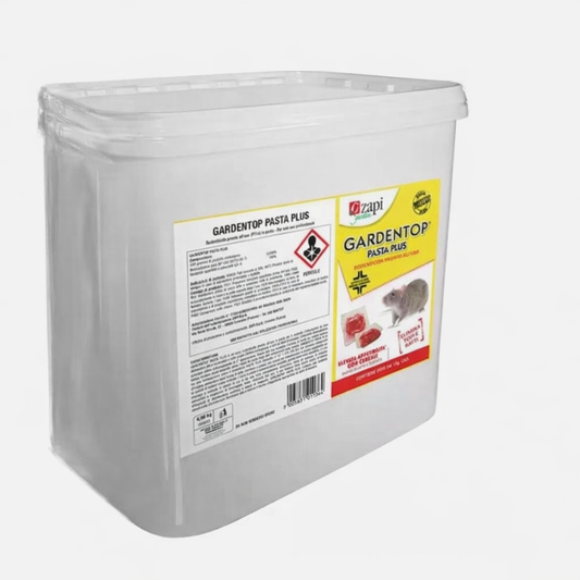GARDENTOP PASTA PLUS
Rodenticida a base di Bromadiolone pronto all’uso 5kg