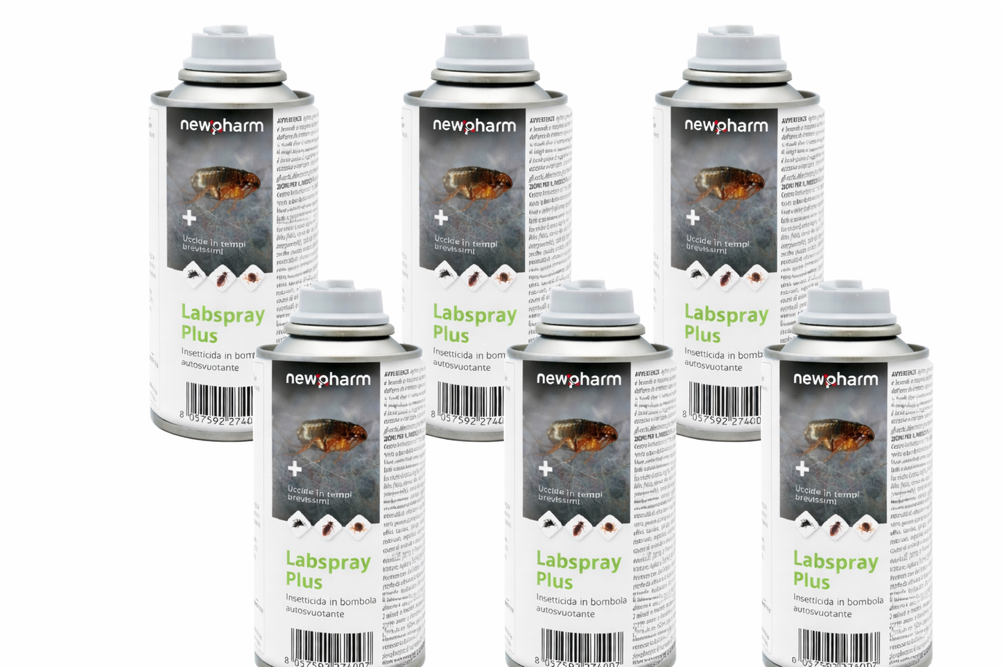Lab spray Plus insetticida in bombola autosvuotante da 6 bombole da 150 mL
