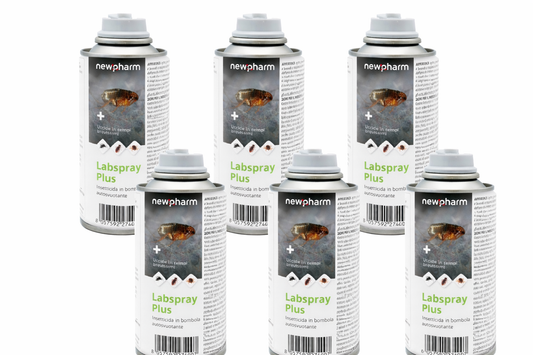 Lab spray Plus insetticida in bombola autosvuotante da 6 bombole da 150 mL