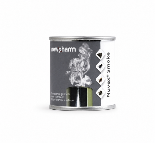 Insetticida fumogeno al piretro Nuvex Smoke — uso professionale
