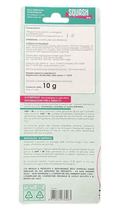Squash Insetticida Esca gel pronto all'uso formiche